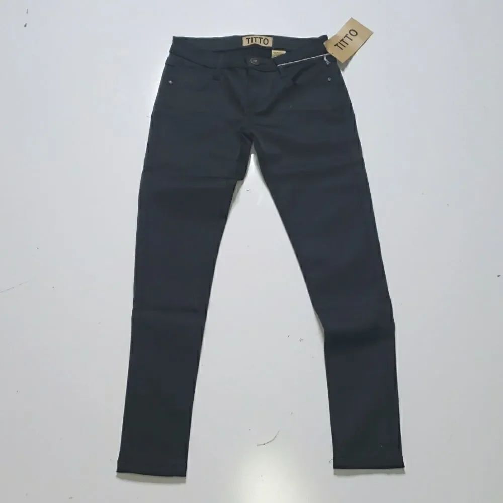 TITTO Black skinny slim Pants 2